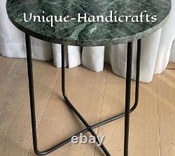 12x12 Green Marble Coffee Side Table Top, Marble Console Drink Table Top Decor