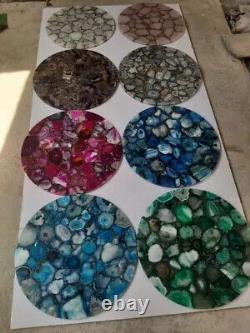 12x12 Natural Agate Coffee Table Top, Agate Side End Table Top, Furniture Deco
