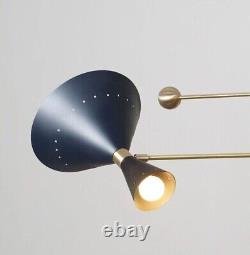 1950s Mid Century Modern 6 Lights Sputnik Starburst Chandelier Lighting Fixture