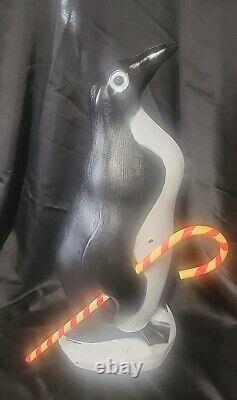 1988 Union Penguin With Candy Cane Blow Mold 22 Tall