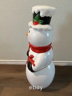 28 Blow Mold Animated LED Singing Lighted Snowman Sings Let It Snow NWT
