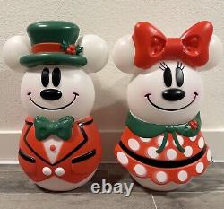 3.5ft Disney Mickey & Minnie Snowman Blowmold Brand New