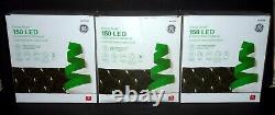 3 boxes GE Energy Smart ConstantON 150 LED Net-Style Lights Warm White 6ft x 4ft
