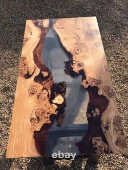 48 X 24 Inches Epoxy Resin With Wooden Dining, Coffee Table & Gift For Christmas