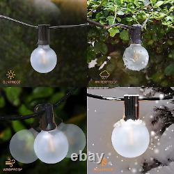 50Ft LED Outdoor Patio String Lights Waterproof, G40 Hanging Globe Lights with 5