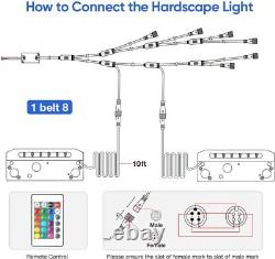 8PCS 7inch RGB Memory Remote Hardscape Lighting Retaining Wall Lights Swivel