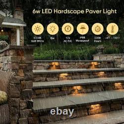 8pack 12inch/3w Led Hardscape Lighting Waterproof Outdoor Pavers Step Wall Light
