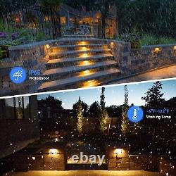 8pcs 12inch Deck Light Integrated Hardscape Paver Step Stair Lighting Warm White