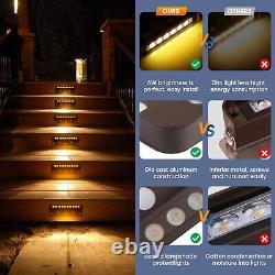 8pcs 12inch Deck Light Integrated Hardscape Paver Step Stair Lighting Warm White