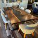 Black Epoxy River Dining Table, Live Edge Wooden Epoxy Table For Home Decor