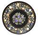 Black Marble Dining Table Marquetry Floral Inlay Christmas Sale Home Decors B461