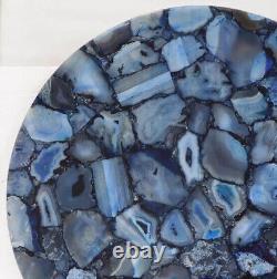 Blue Agate Dining Center Table Top, Agate Geode Coffee Table Black Friday Sale