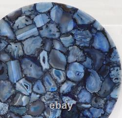 Blue Agate Dining Center Table Top, Agate Geode Coffee Table Black Friday Sale