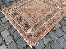 Carpet, Bohemian wool runner rug, Turkish vintage handmade rug runner, 2,6 x 11,2