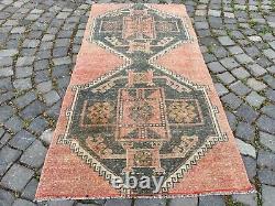 Carpet, Bohemian wool runner rug, Turkish vintage handmade rug runner, 2,7 x 5,5