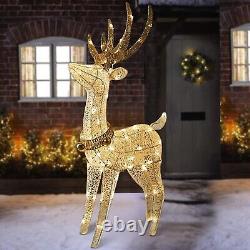 Christmas Lighted Reindeer 70 Warm White Light Indoor Outdoor Adapter Plug in