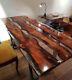 Clear Epoxy Dining Table Top, Epoxy Wooden Furniture Table Top, Office Decor
