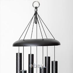 Corinthian Bells by Wind River 65 inch Black Wind Chime for Patio, Backyard