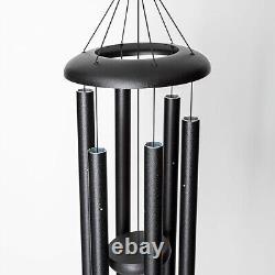 Corinthian Bells by Wind River 65 inch Black Wind Chime for Patio, Backyard