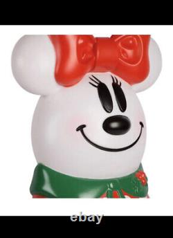 Disney Mickey & Minnie Mouse Lighted Christmas Blow Mold 23 Snowman SET 2023