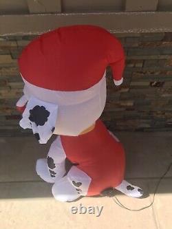 GEMMY 3' CHRISTMAS MARSHALL THE FIRE PUP INFLATABLE with CANDY CANE