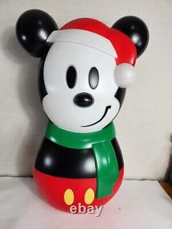 Gemmy 23 Disney Mickey Mouse Blow Mold Round Edition Christmas Santa 2022 New