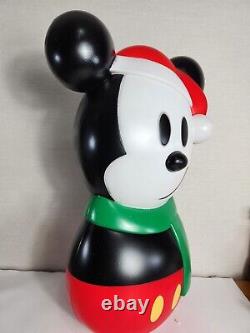Gemmy 23 Disney Mickey Mouse Blow Mold Round Edition Christmas Santa 2022 New