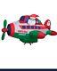 Gemmy 8-ft wide Animated Santa's North Pole Airways Plane Airblown Inflatable