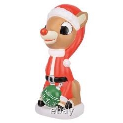 Gemmy Rudolph The Red Nosed Reindeer 24 Inch Lighted Christmas Blow Mold Decor