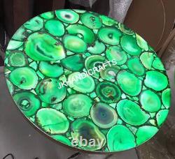 Gemstone Round LED Table Coffee console Table Top Home Decor Christmas Gift