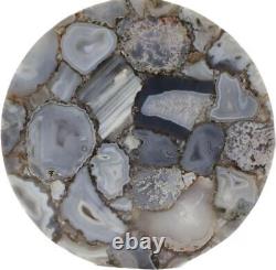 Gray Agate Coffee Table Top, Center Hallway Furniture Table Top, Christmas Gifts