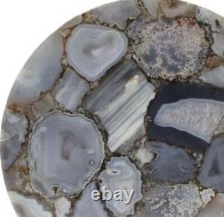 Gray Agate Coffee Table Top, Center Hallway Furniture Table Top, Christmas Gifts