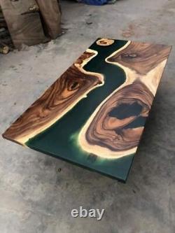 Green Ocean Epoxy Dining Table Top Epoxy Wooden Counter Furniture Table Top Deco