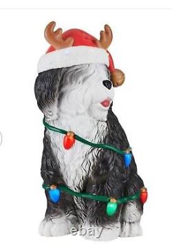 HOME DEPOT 30 LED Pre-Lit Christmas Santa Sheep Dog With Antlers Blow Mold
