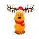 Holiday 28 BLOW MOLD Decor Golden Dog with Light-Up Antlers -Christmas NEW