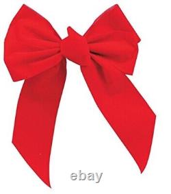 Holiday Trims Red Velvet Bow 10 Indoor/Outdoor