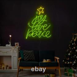 Joy Love Peace Neon Sign, Christmas Led Sign, Christmas Wall Decor