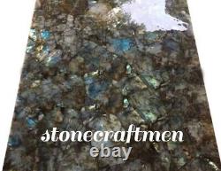 Labradorite Stone Dining Counter Slab, Agate Gemstone Slab Top, Christmas Sale