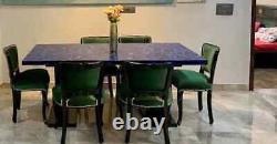 Lapis Lazuli Dining Center Table Top, Hallway Furniture Counter Top Table Decors
