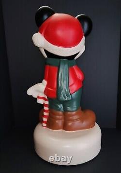 Mickey Mouse Santa Disney Christmas Blow Mold 2ft Color Changing Vintage Style