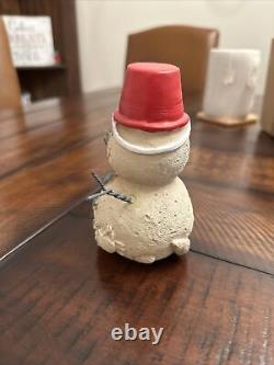 NEW IN BOX Christmas Beach Sand Pail Hat on Baby Snowman Tray Figurine FREE SHIP
