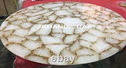 Natural Agate Stone Random Coffee Side Table Top Inlay Work Hallway Decor