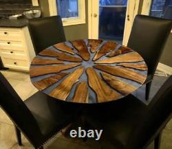 Natural Epoxy Resin Coffee Table Top, Epoxy Round Center Table Top, Home Decors