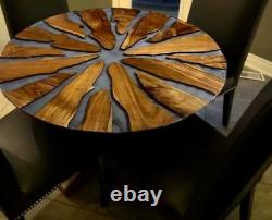 Natural Epoxy Resin Coffee Table Top, Epoxy Round Center Table Top, Home Decors