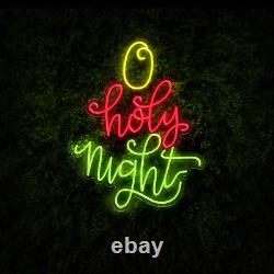 O Holy Night Christmas Neon Sign, Christmas Neon Sign, Led Neon Wall Decor