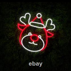 Reindeer Led Neon Sign, Christmas Neon Sign, Led Neon Wall Decor, Neon Sign Gift