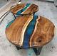 Round Epoxy Acacia Wood Table Coffee Table Top With Legs Home Decor