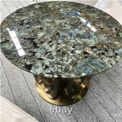 Round Labradorite Stone Sofa Center Table, Crystal Coffee Table, Cyber Monday