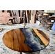 Round Ocean Wave Epoxy Resin Coffee Table For Indoor And Outdoor Decor Furniture