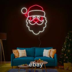 Santa Clause Led Neon Sign, Christmas Neon Sign, Led Neon Wall Decor, Neon Sign